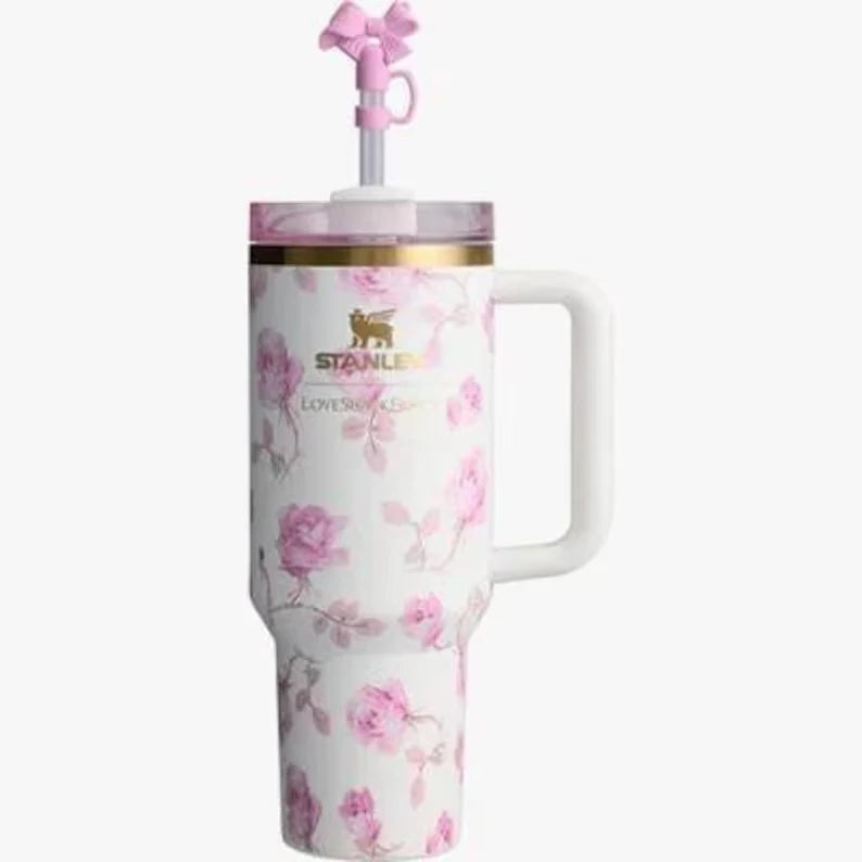 Stanley x LoveShackFancy | 40 OZ | Rosa Beaux Pink | Oversized Bow Signature Tumbler